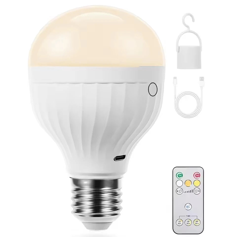 Rechargeable LED Bulb with Remote for Outdoor or Power Outage - Home Smart Direct