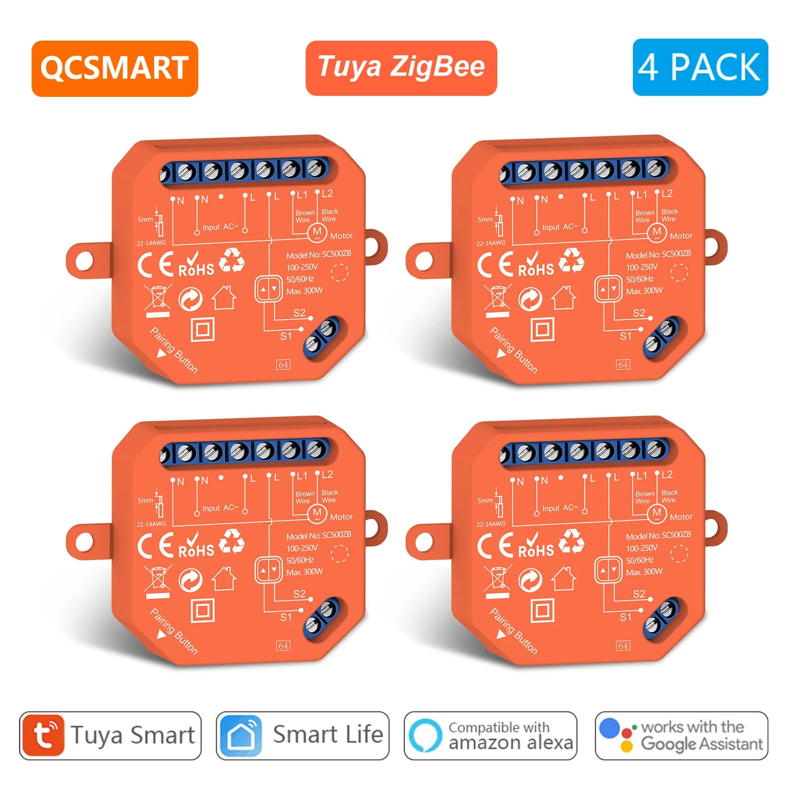 ZigBee Roller Shutter Blinds Curtain Switch Tuya Smart Life Percentage Progress Timer Voice Control Google Assistant Alexa - Home Smart Direct