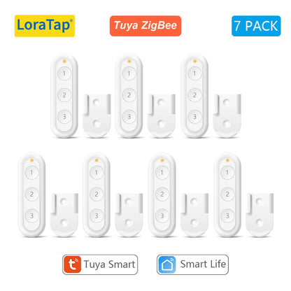 LoraTap Tuya Smart Life Wireless Scene Switch 3 Gang Remote Intelligent Device Linkage Control Home Assistant Support - Home Smart Direct