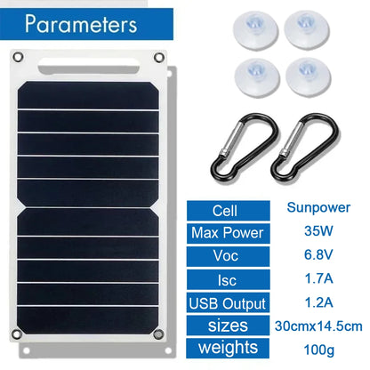 Portable Solar Panel with USB Output for Outdoor Power