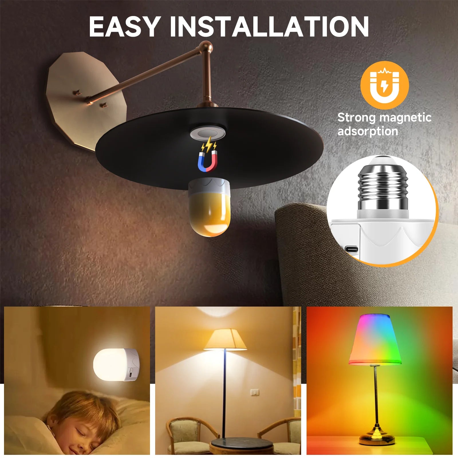 Rechargeable LED Bulb with Remote RGB for Indoor Decorative Lighting - Home Smart Direct