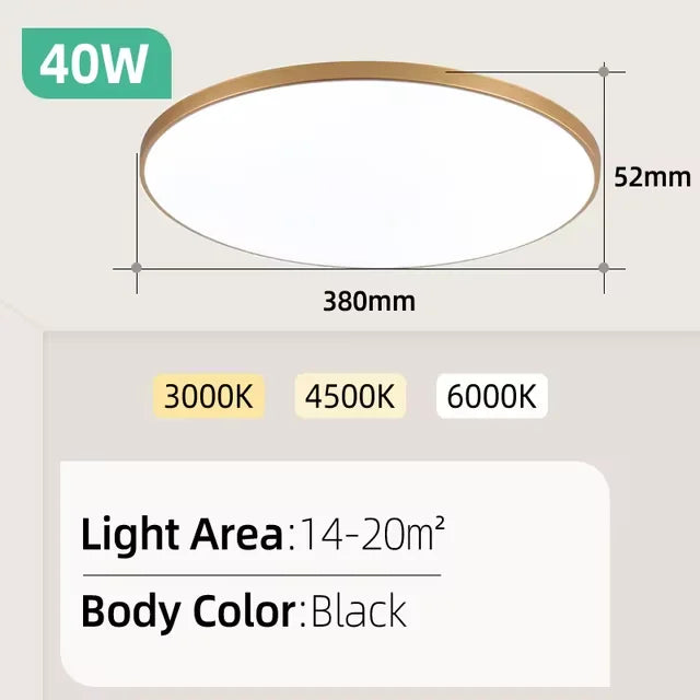Modern LED Ceiling Light with Remote Three Color Dimming - Home Smart Direct