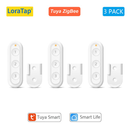 LoraTap Tuya Smart Life Wireless Scene Switch 3 Gang Remote Intelligent Device Linkage Control Home Assistant Support - Home Smart Direct