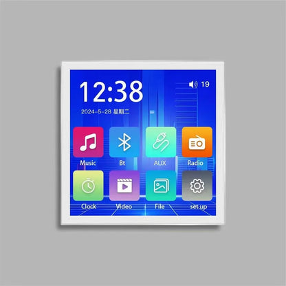 Bluetooth Wall Amplifier with Touch Screen and FM Radio Support - Home Smart Direct