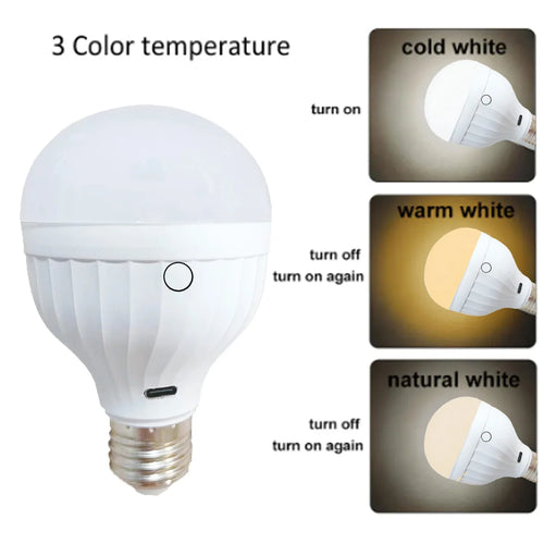 Rechargeable LED Bulb with Remote for Outdoor or Power Outage - Home Smart Direct