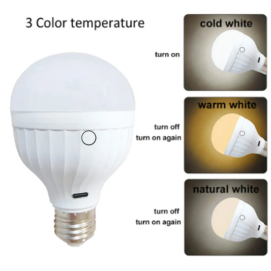 Rechargeable LED Bulb with Remote for Outdoor or Power Outage - Home Smart Direct