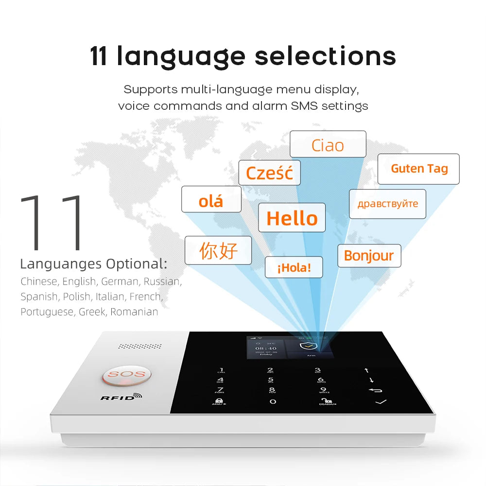 PGST 4G WiFi Smart Life Alarm Security System Kit Set Tuya Alexa Home Automation Alarm Security Protection Door Motion Detector - Home Smart Direct