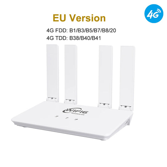 Portable 4G USB Router Battery Powered WiFi6 SIM Travel Router LAN SMS