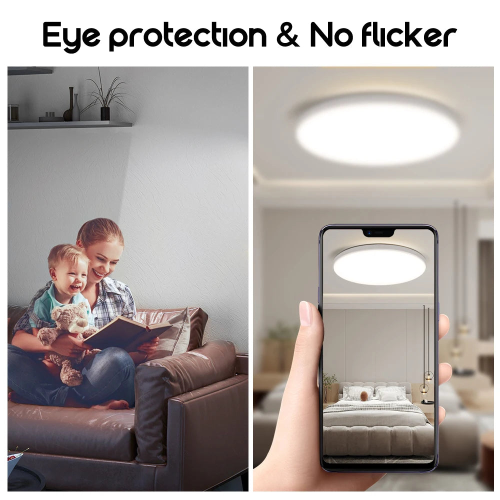 Modern LED Ceiling Light Waterproof Ultra Thin Round Lamp - Home Smart Direct