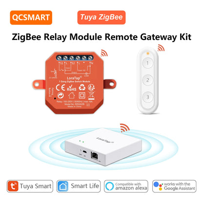 QCSMART The Light Switch 16A Relay Module Remote Control ZigBee Smart Solution Tuya Smart Life App Google Assistant Alexa DIY - Home Smart Direct