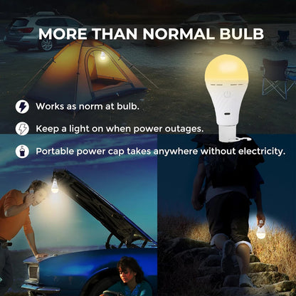 Cordless USB Rechargeable LED Bulb with Remote and Timer - Home Smart Direct