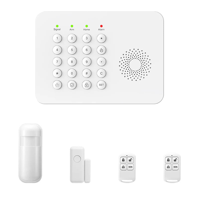 PGST WiFi 4G Security Protection Tuya Smart Life Home Automation Door Magnetic Motion Sensor Alarm Security System Kit Set Alexa - Home Smart Direct