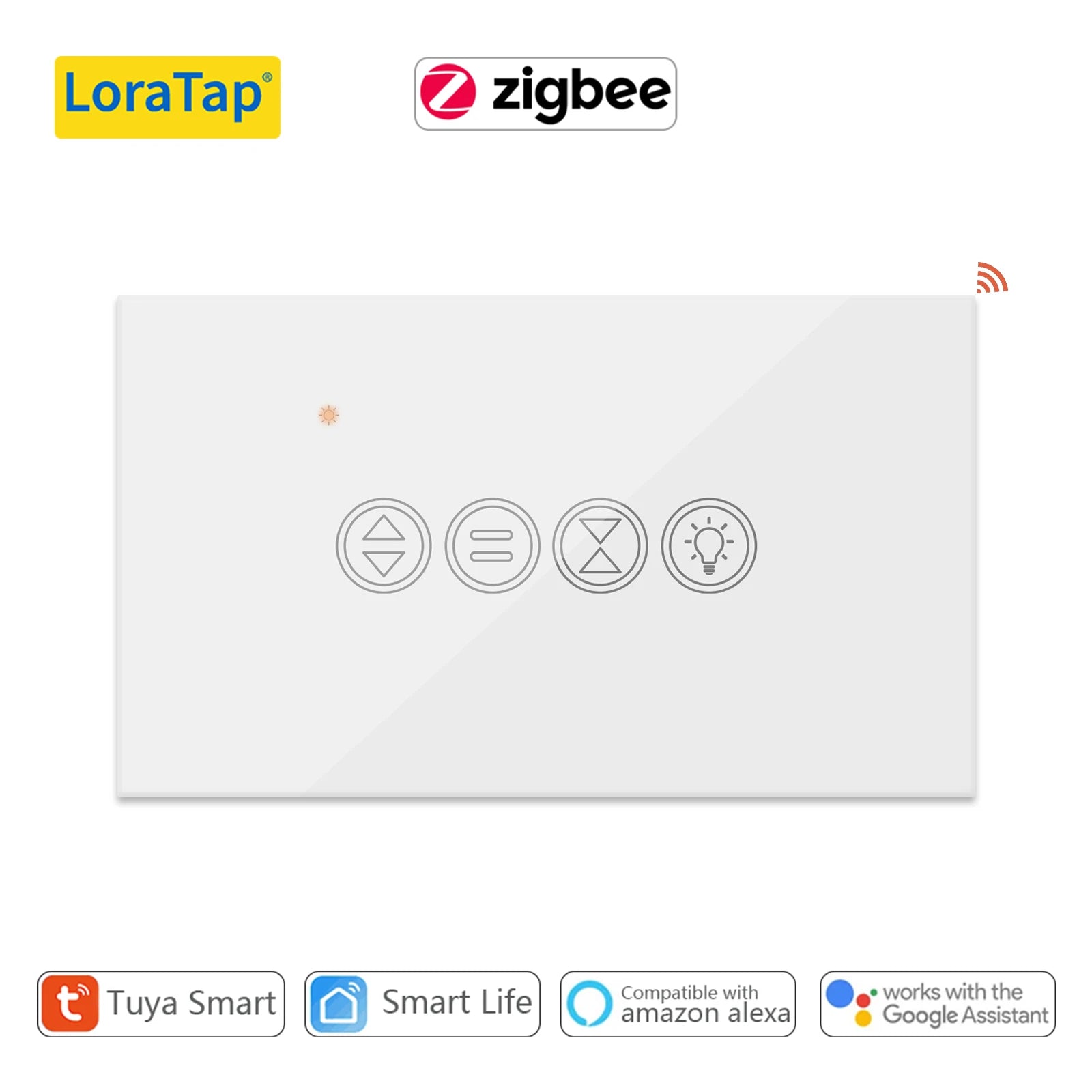 LoraTap ZigBee 3.0 Tuya Smart Life Roller Shutter Curtain Light US Switch for Motorized Blinds Work for Alexa Google Home - Home Smart Direct