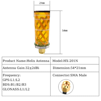 Embedded Helix GNSS Antenna for UAV Flight Control
