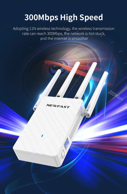300Mbps WiFi Repeater Router Range Extender Long Range Signal Amplifier