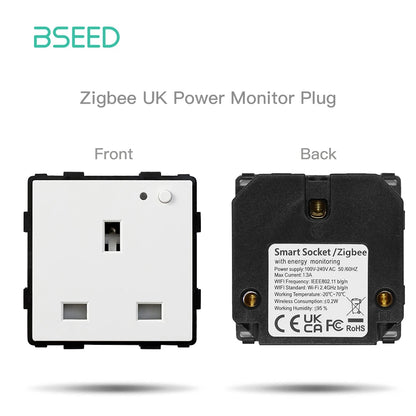 Smart Zigbee Wall Socket with Power Monitor and DIY Parts