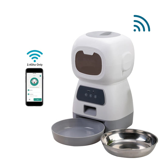 Automatic Pet Feeder with Voice Recorder and Large Capacity