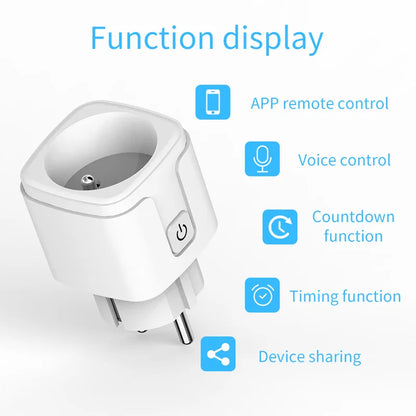 Smart Plug WiFi Bluetooth with Power Monitor and Voice Control