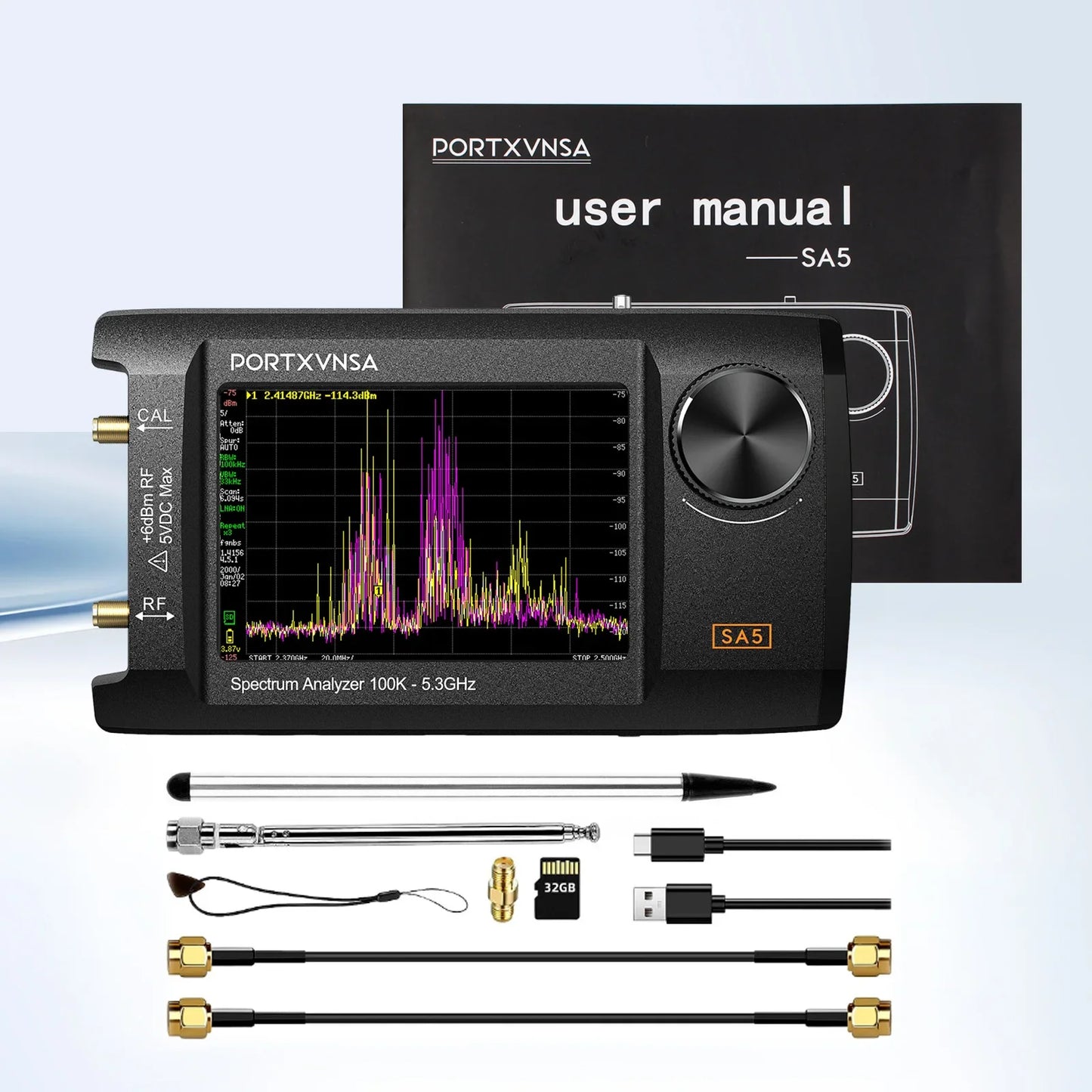 Multi Functional Spectrum Analyzer with Portable Design