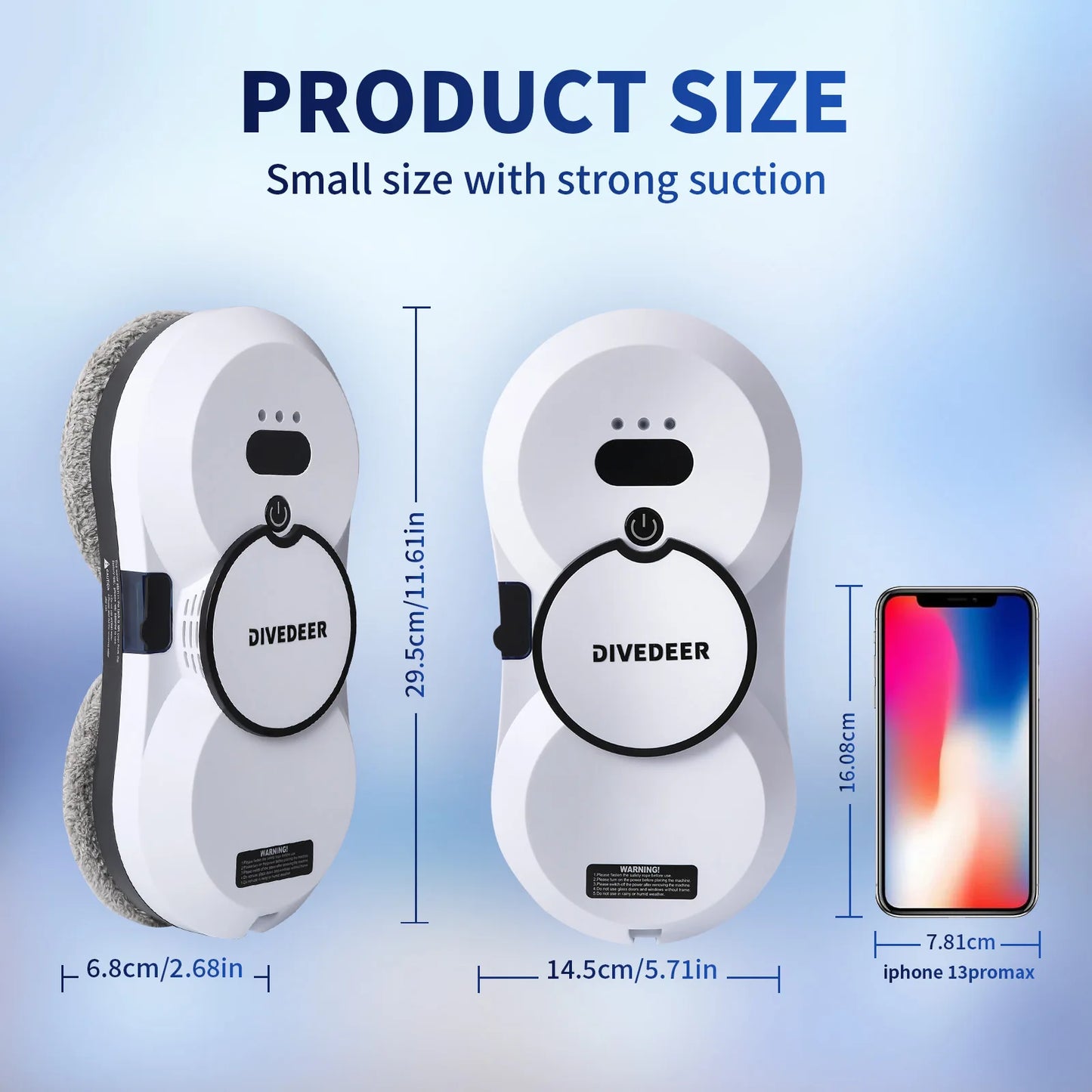 Electric Window Cleaning Robot with Strong Suction and Spray