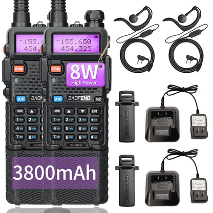 High Power Dual Band Walkie Talkie with Long Range Performance