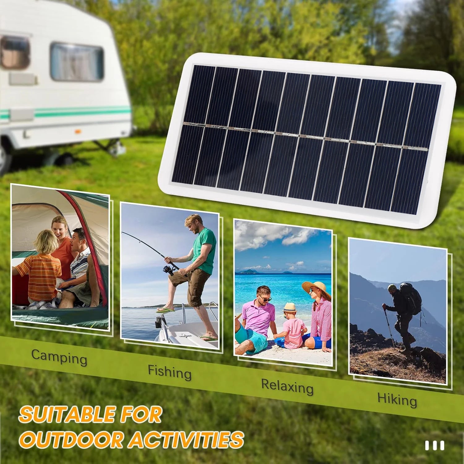 Rechargeable LED Light Bulb with Remote and Solar Panel for Camping - Home Smart Direct