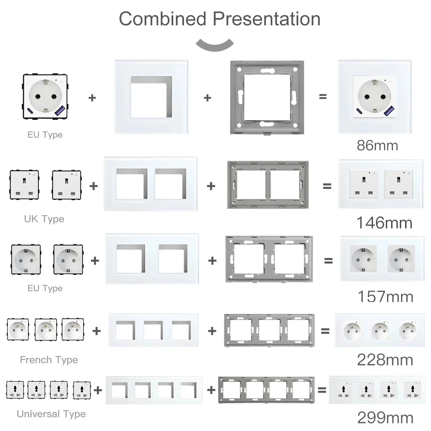 Smart Zigbee Wall Socket with Power Monitor and DIY Parts