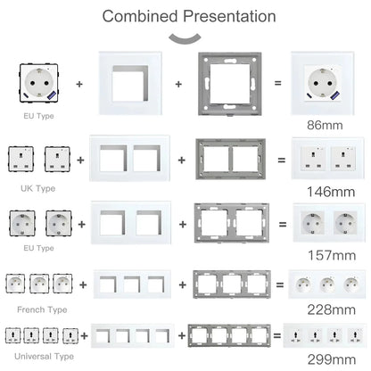 Smart Zigbee Wall Socket with Power Monitor and DIY Parts