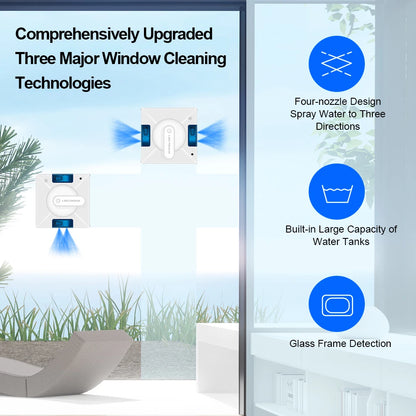 Smart Window Cleaning Robot with Water Spray and Navigation