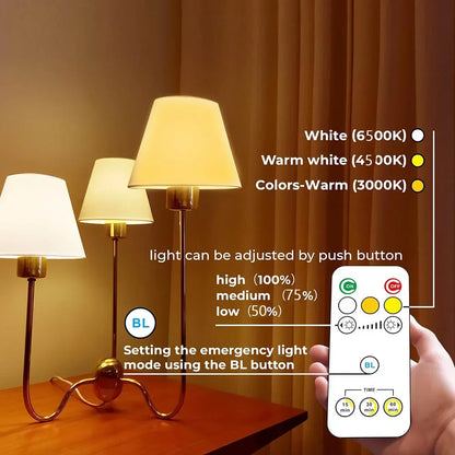 Rechargeable LED Bulb with Remote for Outdoor or Power Outage - Home Smart Direct
