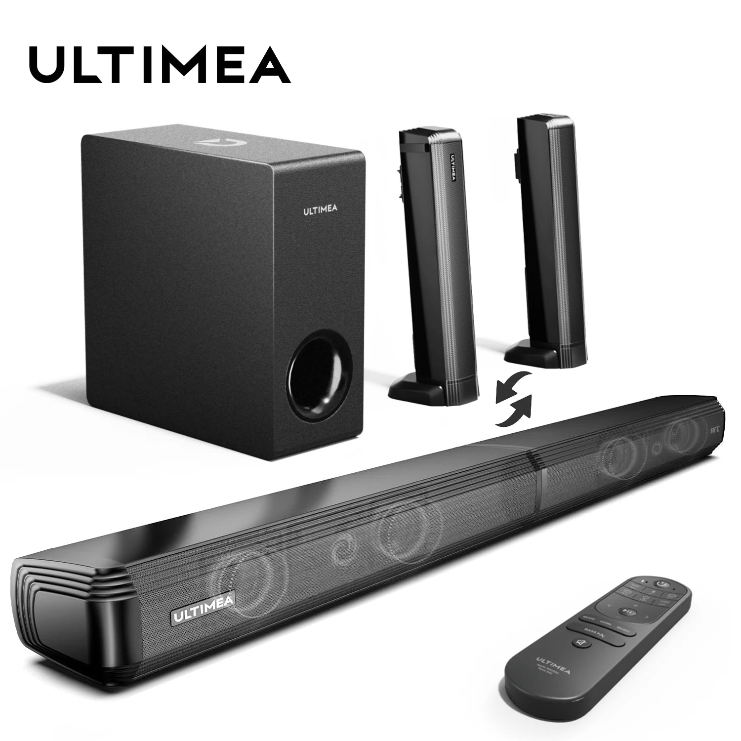 Ultimea Soundbar with Subwoofer Detachable Bluetooth Home Theater Speaker - Home Smart Direct