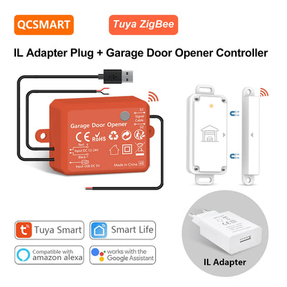 Smart ZigBee Garage Door Sensor and Controller