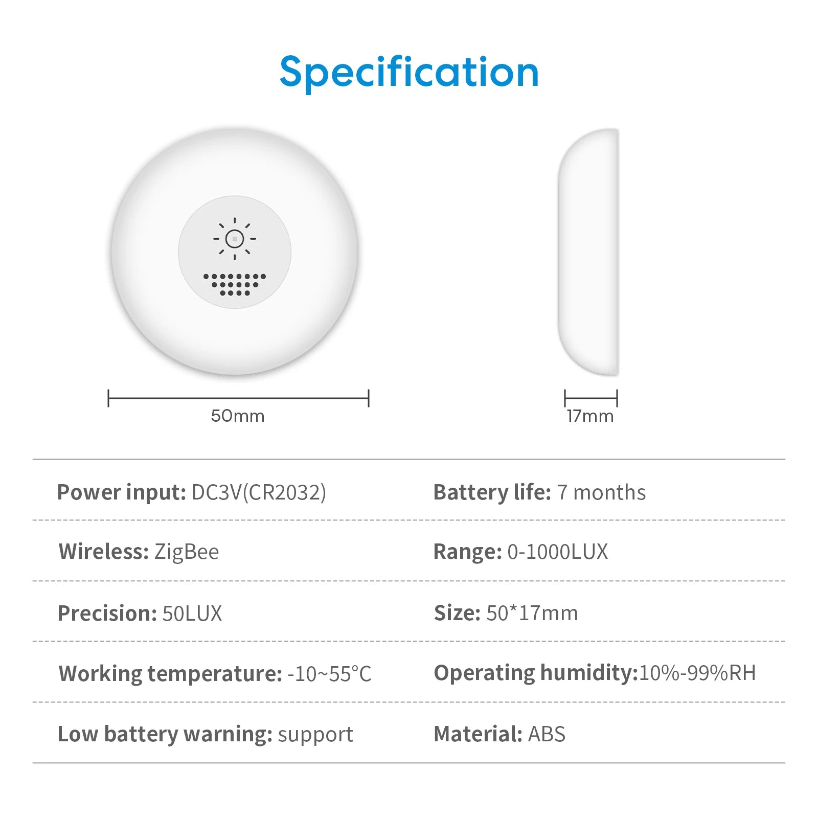 RiooCubee ZigBee Tuya Smart Life Light Illuminance Sensor App Intelligent Scene Linkage Control Auto - Home Smart Direct
