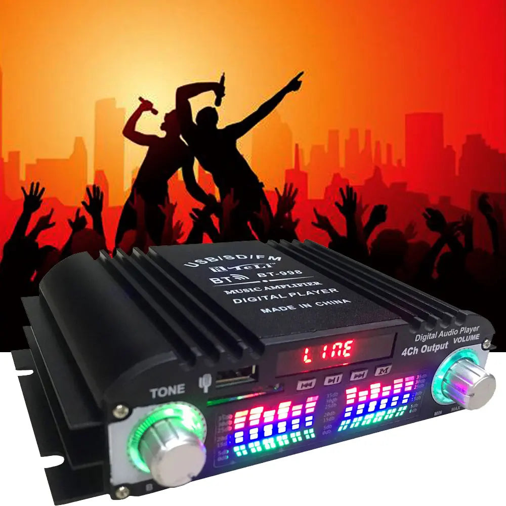 HiFi Audio Amplifier with Bluetooth Karaoke Player - Home Smart Direct