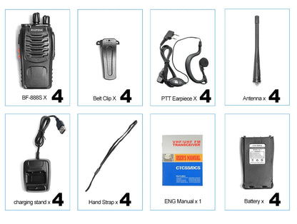 Long Range Walkie Talkie Set with Headsets for Outdoor Travel