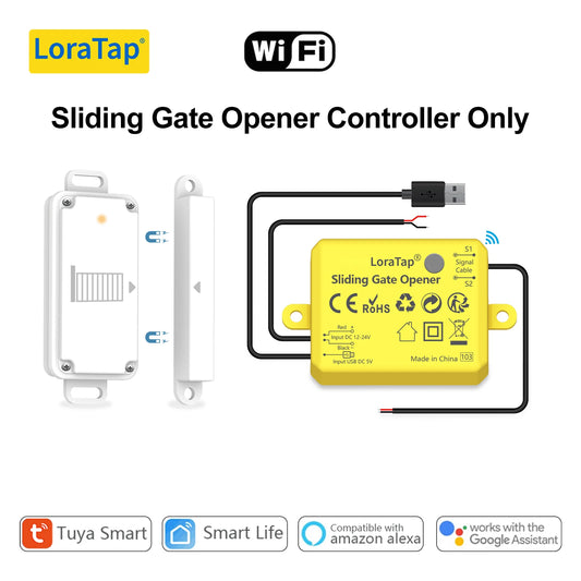 LoraTap Sliding Garage Door Opener Switch WiFi Motor Smart Life Google Home Electric Tuya Automation Slide Lock Controller - Home Smart Direct