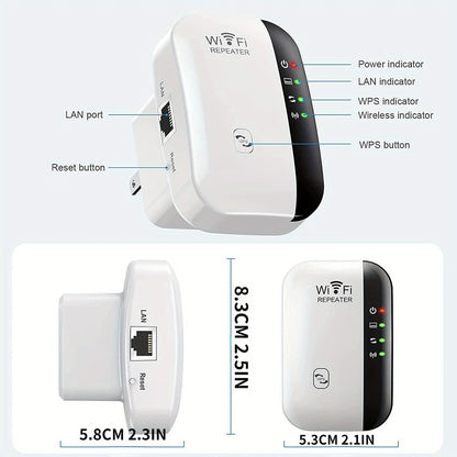 WiFi Signal Repeater Extender with Ethernet Port Wireless Network Booster