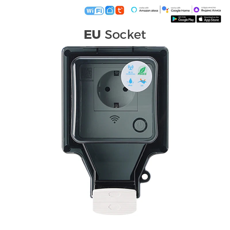 Waterproof Outdoor Smart Socket with Dual USB and App Control