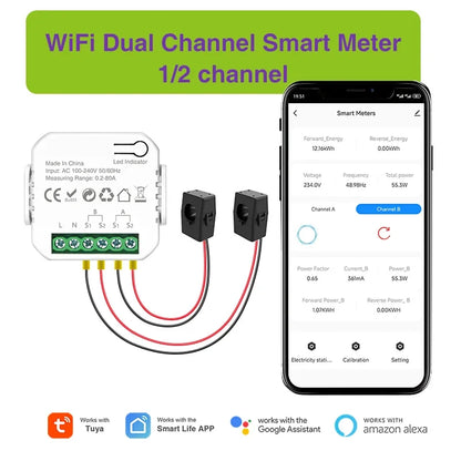 Smart WiFi Energy Meter with Solar Import Export Monitoring