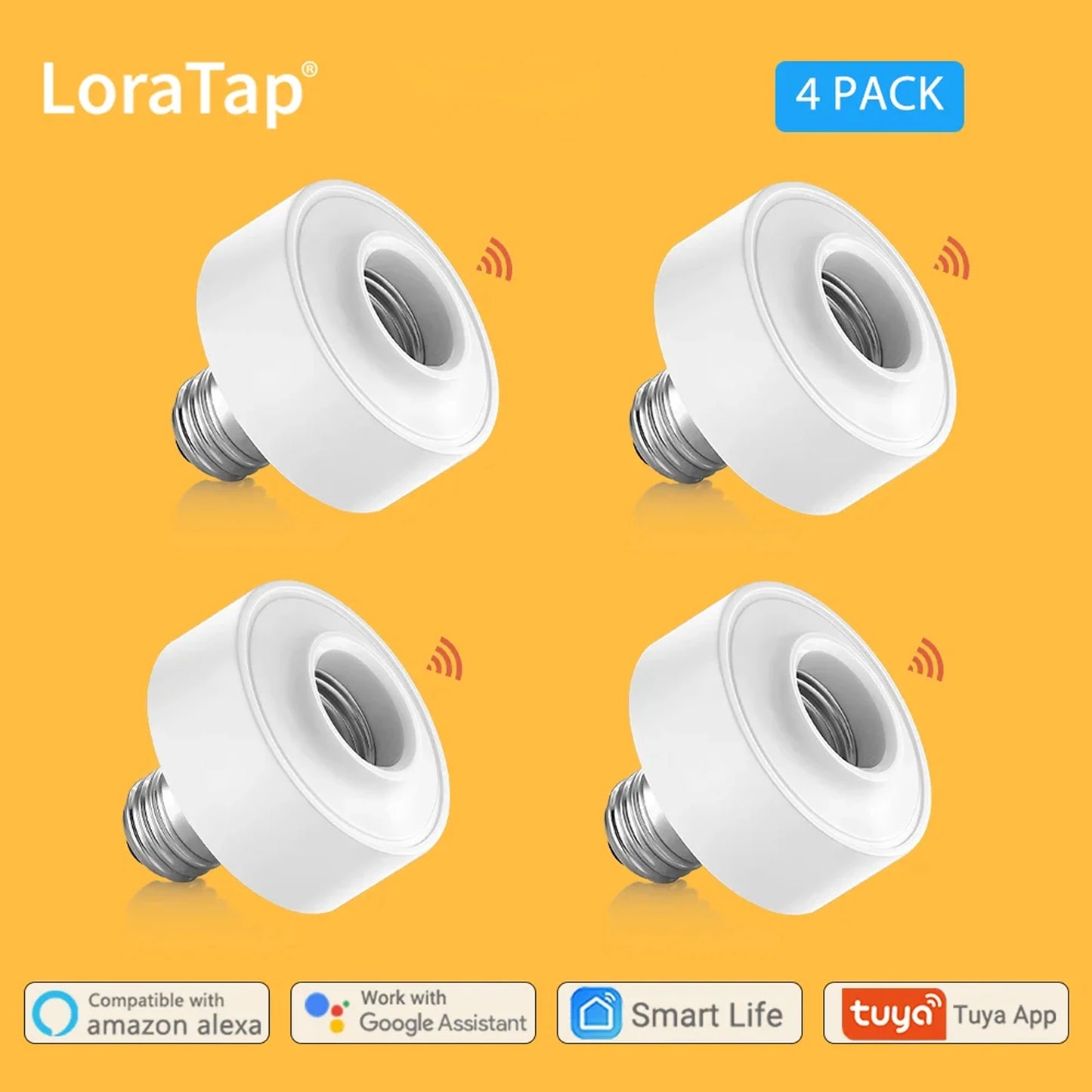 LoraTap Tuya ZigBee 3.0 Lamp Holder E27/E26 Bulb Smart Home Google Alexa Echo Remote Control Work with Assistant Zigbee2MQTT DIY - Home Smart Direct