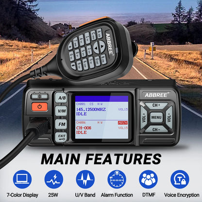 Mini Mobile Radio with Long Range Dual Band and Voice Encryption