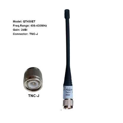 Portable UHF Flexible Whip Antenna with TNC Connector