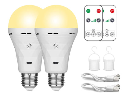 USB Rechargeable LED Bulb with Timer for Wall Sconce or Indoor Use - Home Smart Direct