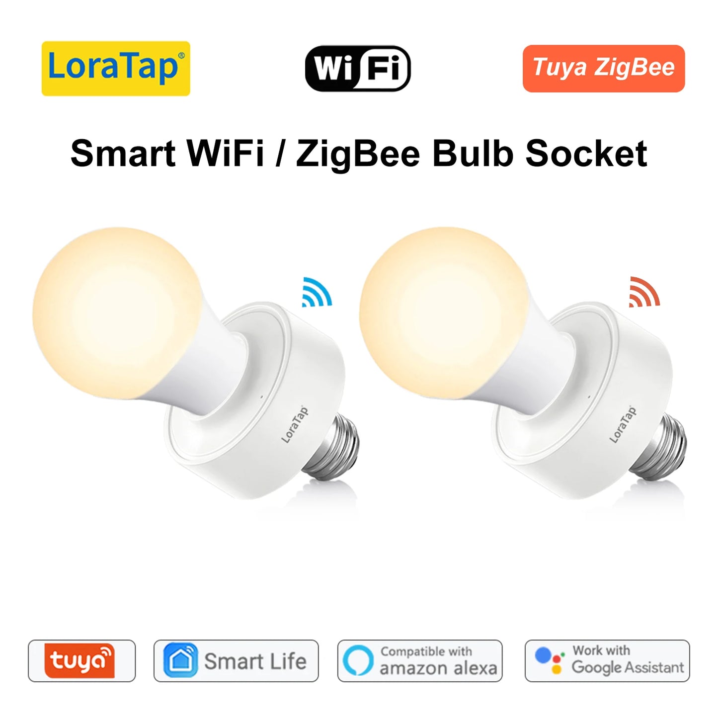 Smart WiFi Light Socket with Remote and Voice Control