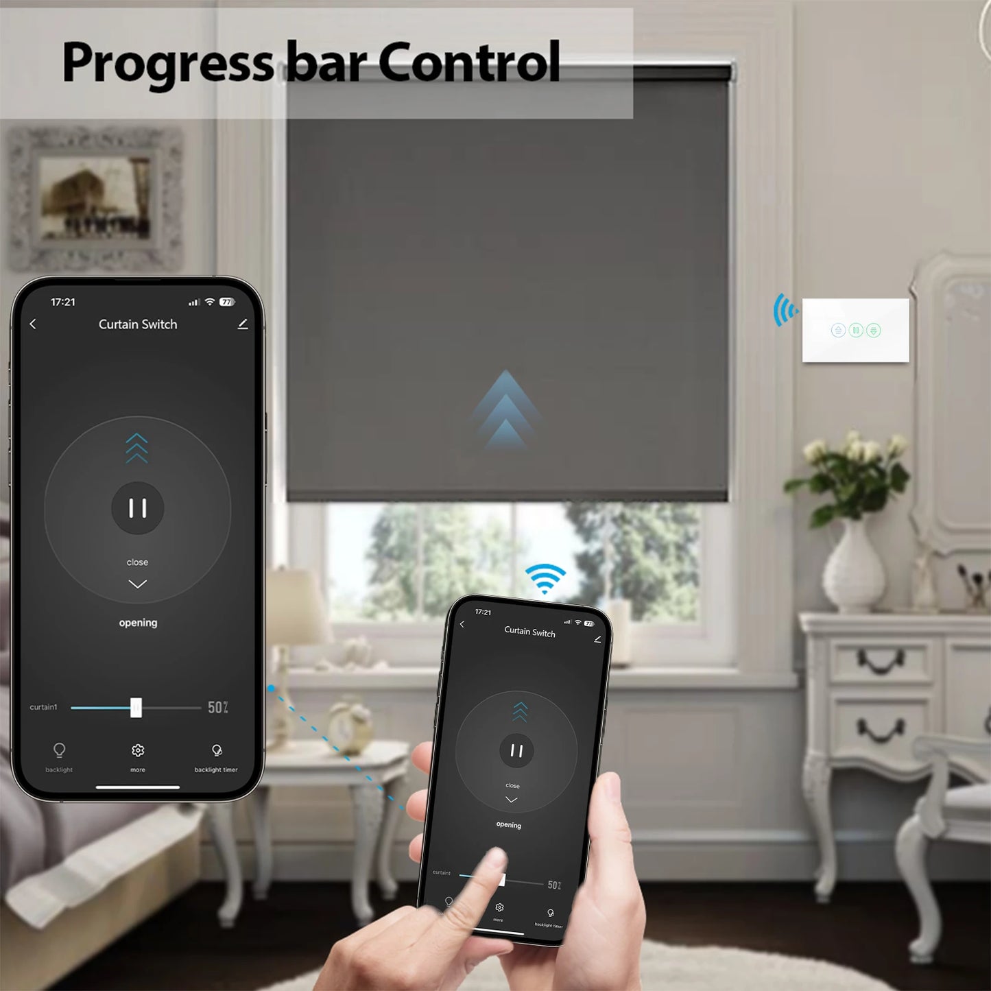 WiFi Curtain Switch for Motorized Roller Shutters