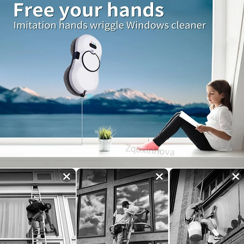 Smart Window Cleaning Robot with Auto Cleaning System