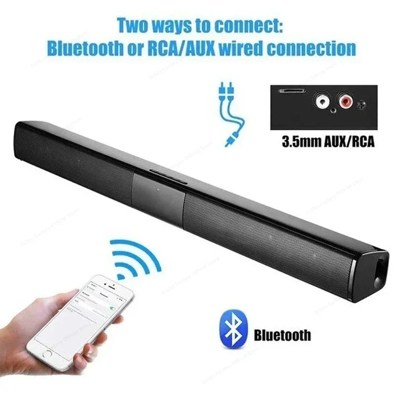 Wireless Bluetooth Sound Bar Wall Mounted Home Theater Speaker - Home Smart Direct