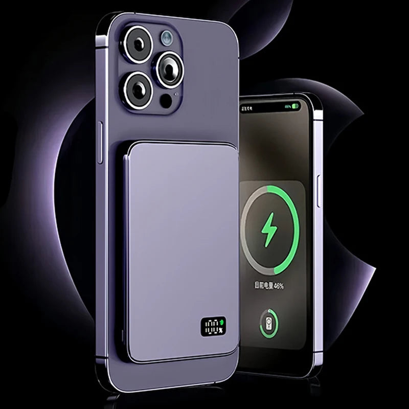 Ultra Thin Magnetic Wireless Power Bank Portable Charger