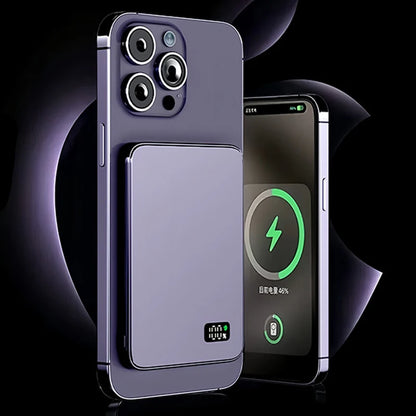 Ultra Thin Magnetic Wireless Power Bank Portable Charger