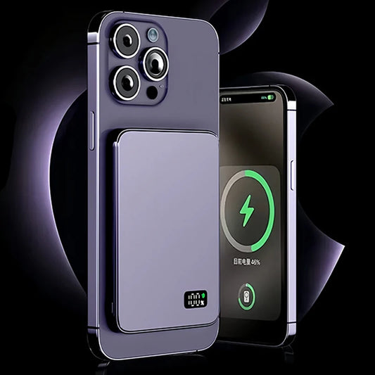 Ultra Thin Magnetic Wireless Power Bank Portable Charger